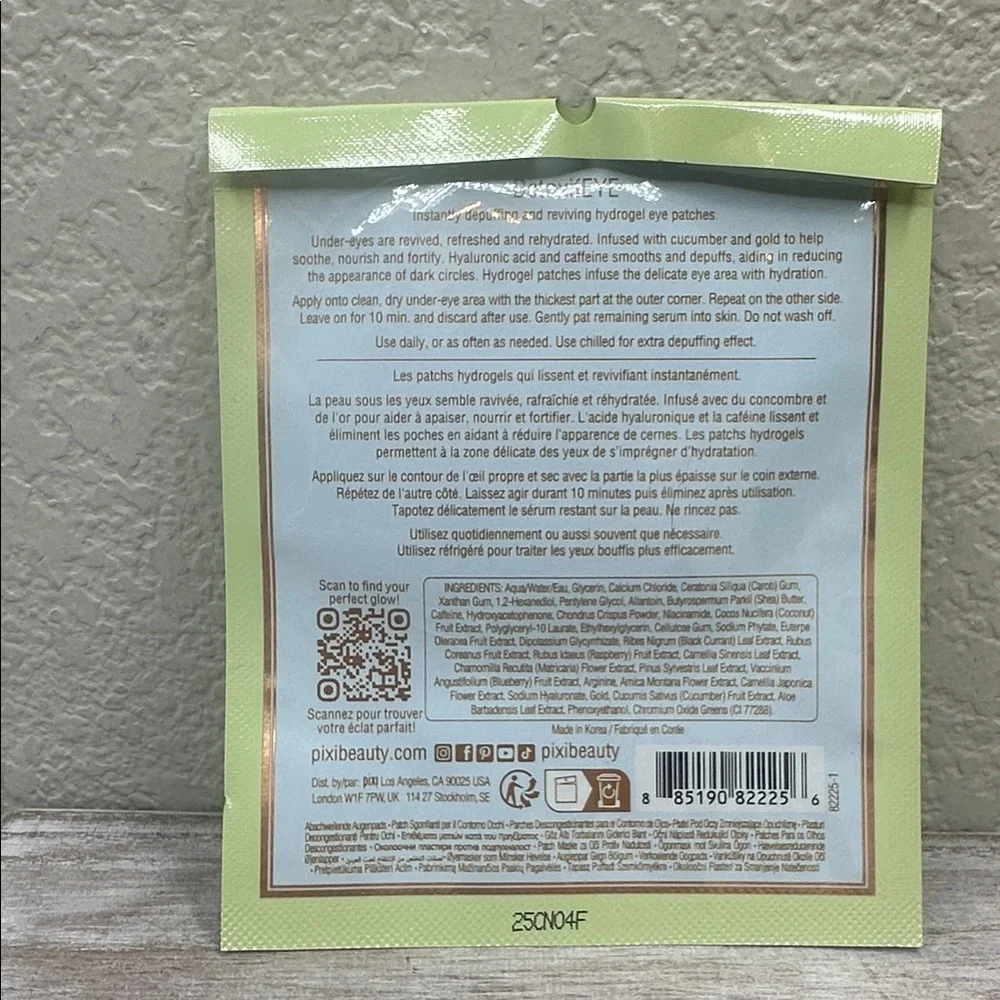 Pixi DetoxifEYE Depuffing Eye Patches with Caffeine & Cucumber